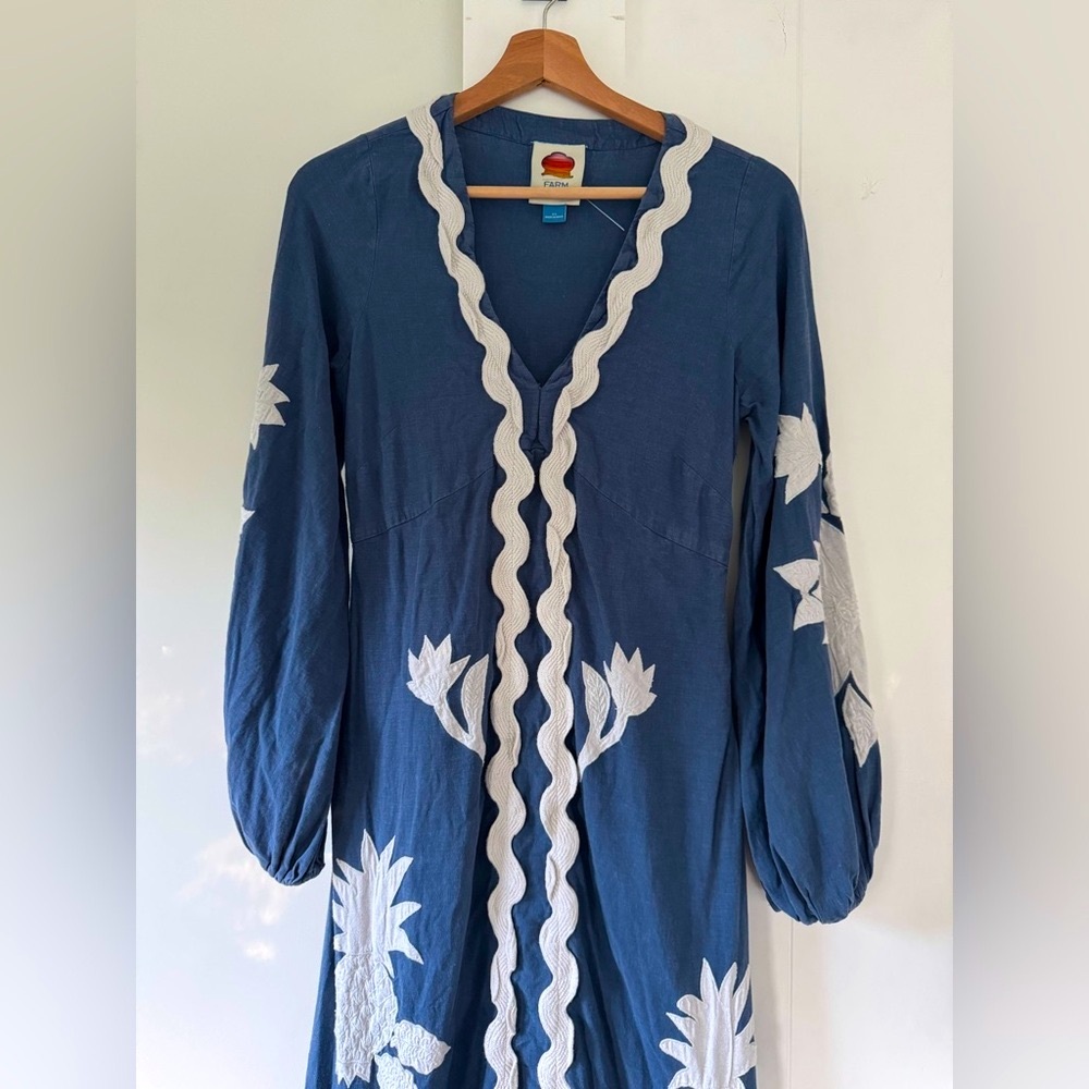 Farm Rio Blue Cotton Dress